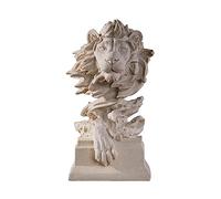 Zyqixluk Figurine Roi Lion en Résine - Statue Tête d'Animal pour Décoration Intérieur et Bureau - Sandstone