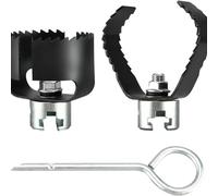 ZYREHAW Lot De 3 Fixations De Tarière De Vidange 30 Mm pour Nettoyage De Tuyaux De 4"-8", Comprend Un Coupe-Graisse, Clé À Épingle, Compatible avec Les Câbles De 1,6 Cm, 3,2 Cm, 3,8 Cm