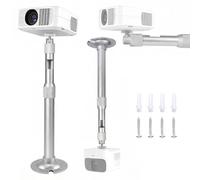 Zyrtkeriom Support Vidéoprojecteur Plafond/Mural Réglable 20-40cm, Filetage Universel 1/4, Compatible Mini Vidéoprojecteurs, Appareils Photo Numériques Et Caméscopes