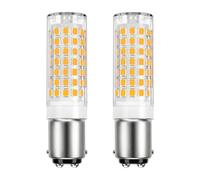 Zyrvolux Ampoules LED B15D Double Contact 6W 60W Halogène Remplacement Osram Halolux Ceram Aspirateur Sèche-linge Machine Coudre Ventilateur Lustre AC220-240V (Lot de 2 - Blanc Chaud 3000k)