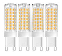 Zyrvolux Ampoules LED G9 6W Équivalent 60W Halogène Sans Scintillement Angle 360V AC220-240V, Ampoule G9 Économe pour Lampe Table Applique Déco Intérieur Extérieur (Lot de 4 - Blanc Chaud 3000k)