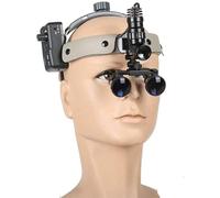 ZYSKABQ avec lumière, Lampe Frontale LED Dentaire 5 W chirurgicale 2,5 x 3,5 x 420 mm, Bandeau en Cuir, loupe binoculaire Confortable Octopus Feet