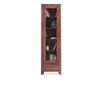 ZYSKABQ Bibliothèque en Bois Massif bibliothèque chêne Combinaison étagère étagère Rangement avec Une Porte en Verre Armoire à étude Meubles étagères Octopus Feet