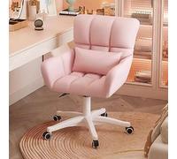 ZYSKABQ Chaise de Bureau à Domicile en Velours avec roulettes et Oreiller pour Femmes, Chaise pivotante d'accent Orange pour Chambre à Coucher Octopus Feet