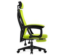 ZYSKABQ Chaise de Bureau à Mailles Hauts avec des accoudoirs, Appui-tête et Repose-Pieds Gris Ergonomic Executive inclinable Fauteuil pour Les Soutiens de Jeu jusqu'à 150 kg Octopus Feet