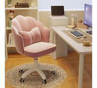 ZYSKABQ Chaise de Bureau de Direction en Velours Rose avec Rembourrage Moelleux pour Une Utilisation Confortable sur Le Meuble-lavabo Octopus Feet