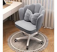 ZYSKABQ Chaise de Bureau en Velours avec Chaise d'ordinateur de Maquillage Ergonomique à Accent de pétale réglable avec Chaise de Bureau rembourrée à 360 ° Octopus Feet