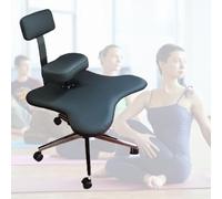 ZYSKABQ Chaise de Bureau Ergonomique avec Soutien Lombaire/Hauteur réglable/5 roulettes freinées, siège de méditation de Yoga Portable pour éviter Les Bosses, Chaise Noire Octopus Feet