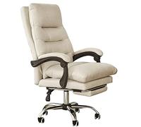 ZYSKABQ Chaise de Bureau Ergonomique pivotante à Dossier Haut avec Repose-Pieds rétractable Hauteur réglable et Fonction d'inclinaison pour Un Confort Ultime Conception en Cuir PU pour Une Relaxation