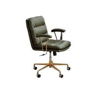 ZYSKABQ Chaise de Bureau pivotante Moderne en Cuir PU Moderne Ergonomic Mid arrière Vanité pour Rencontrer la Salle d'étude Executive Green Octopus Feet
