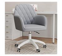 ZYSKABQ Chaise de Bureau pivotante Moderne rembourrée en Velours, avec Hauteur réglable et roulettes, pour Bureau à Domicile, étude ou vanité, Gris Octopus Feet
