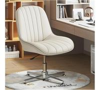 ZYSKABQ Chaise de Bureau réglable sans accoudoirs avec Larges Pieds croisés et Fonction pivotante, Chaise d'appoint à Dossier Moyen pour Bureau ou Coiffeuse (Gris) Octopus Feet
