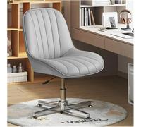 ZYSKABQ Chaise de Bureau réglable sans accoudoirs avec Larges Pieds croisés et Fonction pivotante, Chaise d'appoint à Dossier Moyen pour Bureau ou Coiffeuse (Gris) Octopus Feet