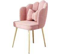 ZYSKABQ Chaise de Bureau Rose Moderne avec Pieds en métal et Oreiller, Chaise de Bureau élégante pour la Maison, Le Bureau, la Chambre à Coucher ou Le Salon Octopus Feet