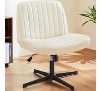 ZYSKABQ Chaise de Bureau sans Bras Ergonomique avec siège Large et Conception Croissante pour la vanité de Chambre à Coucher Chaise pivotante réglable en Cuir PU Gris Octopus Feet