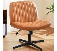 ZYSKABQ Chaise de Bureau sans Bras Ergonomique avec siège Large et Conception Croissante pour la vanité de Chambre à Coucher Chaise pivotante réglable en Cuir PU Gris Octopus Feet