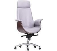 ZYSKABQ Chaise de Jeu de Bureau Ergonomique Moderne à Dossier Haut avec Cuir Grain de Bois, Confort Respirant, mobilité Facile, idéale pour Les patrons et Le Personnel de Bureau Octopus Feet