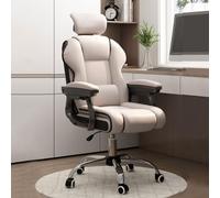 ZYSKABQ Chaise de Jeu Ergonomique pivotante avec accoudoirs et roulettes à Hauteur réglable, Chaise de Direction en Cuir pour Adultes avec Support Dorsal et Coussin en Latex Octopus Feet