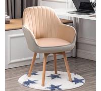 ZYSKABQ Chaise de Salle à Manger pivotante en Velours, Fauteuil rembourré Moderne pour Bureau, Confortable, Style du Milieu du siècle, sans roulettes, Chaise en Bois élégante Octopus Feet