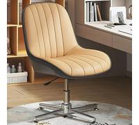 ZYSKABQ Chaise de Travail pivotante Ergonomique Moderne sans accoudoirs avec Rembourrage en Cuir PU pour Bureau à Domicile, Chaise de Coiffeuse élégante et Confortable (Bleu) Octopus Feet