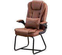 ZYSKABQ Chaise d'invité de Bureau Confortable avec accoudoirs, Chaise d'appoint de conférence en Cuir PU, sans roulettes, idéale pour Les Jeux ou l'utilisation d'un Ordinateur, sièges de