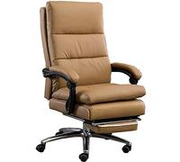 ZYSKABQ Chaise d'ordinateur inclinable exécutive avec Repose-Pieds et Rembourrage épais, Chaise Ergonomique en Cuir à Dossier Haut pour Une Relaxation complète (Couleur café) Octopus Feet