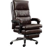 ZYSKABQ Chaise d'ordinateur inclinable exécutive avec Repose-Pieds et Rembourrage épais, Chaise Ergonomique en Cuir à Dossier Haut pour Une Relaxation complète (Couleur café) Octopus Feet