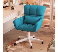 ZYSKABQ Fauteuil de Coiffeuse en Velours avec roulettes et Oreiller pour Filles et Femmes, Fauteuil d'appoint pivotant rembourré Mignon et Moderne pour Chambre à Coucher en Vert foncé Octopus Feet