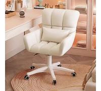 ZYSKABQ Fauteuil de Coiffeuse pivotant en Velours Moderne avec roulettes pour Filles et Femmes, Joli Fauteuil d'appoint de Chambre à Coucher rembourré avec Oreiller Orange Octopus Feet