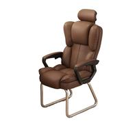 ZYSKABQ High Back PU Leather Executive Office Chaise avec Silver Sled Couleur Blanche Couleur Douce et Confortable idéal pour Le Bureau à Domicile ou la réception Octopus Feet