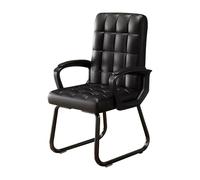 ZYSKABQ PU Leather Mid arrière Chaise de Bureau Ergonomique pour la réception en Attente Salle de réunion Blanc Octopus Feet