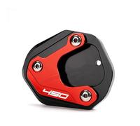 ZYSM Extension De Béquille Latérale pour Moto pour CFMOTO 450SR, 450NK, 450CLC 2022, 2023, 2024, 2025, avec Base Antidérapante. Béquille Antidérapant Base(Rouge)