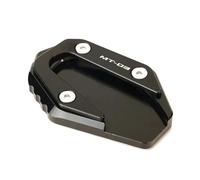 ZYSM Extension De Support Latéral De Pied De Béquille De Moto, Coussinet D'agrandissement pour MT03 YZF-R3 MT25 R25 YZF R3 R125 Béquille Antidérapant Base(Noir 1)