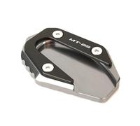 ZYSM Extension De Support Latéral De Pied De Béquille De Moto, Coussinet D'agrandissement pour MT03 YZF-R3 MT25 R25 YZF R3 R125 Béquille Antidérapant Base(Titane 2)