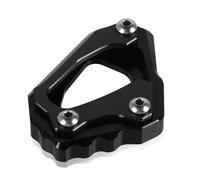 ZYSM Support Latéral De Pied D'extension De Moto, Plaque D'agrandissement pour MT-10 FZ-10 R1M 15- 24 Base D'agrandissement Antidérapante Béquille Antidérapant Base(Noir)