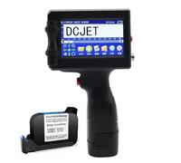 ZYT-DHRUCB Imprimante à Jet d'encre Portable avec imprimante Portable HD LED de 4,3 Pouces pour étiquette, Logo, date, numéro de Texte de Code sur Carton, Bois, Tissu, Pierre, Tuyau en Plastique,Blue