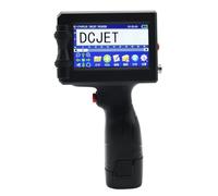 ZYT-DHRUCB Imprimante à Jet d'encre Portable, Hauteur d'impression 2-12,7 mm, avec Cartouche d'encre à séchage Rapide, codeur à Jet d'encre pour date, Code QR, Code à Barres, numéro de lot,Yellow