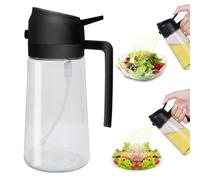 Zythrem 2 En 1 Vaporisateur d'huile Vaporisateur d'huile friteuse air chaud Vaporisateur d'huile pour huile alimentaire 500ml Vaporisateur d'huile en verre Pour griller Cuisine Friteuse chaud Salade
