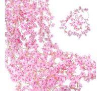 Zythrem 6pcs guirlande de fleurs artificielles guirlande fleurs fleurs artificielles deco Fleur De Vigne Fausse Fleur Decoration pour Jardin Maison Mariage Arche Murale Décoration (Rose)