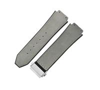 ZythrXLate Bracelet de montre en cuir de vache souple et confortable, for montre classique de 19 mm, en caoutchouc, for homme et femme pour montres, bracelets(Gray-Steel)