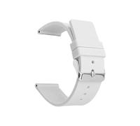 ZythrXLate Bracelet en silicone souple couleur bonbon for homme et femme, 12 mm, 14 mm, 16 mm, 18 mm, 20 mm, 22 mm, 24 mm, accessoires de remplacement pour montres, bracelets(White,BLACK BUCKLE_12MM)