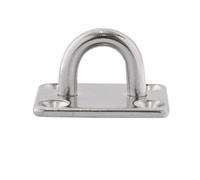 ZythrXLate Crochets à œil en acier inoxydable Anneau carré en acier inoxydable 304 M5/M6/M8, coussinet d'ombrage, plaque oculaire, gréement de bateau marin avec vis autotaraudeuses, paquet 4(M6)