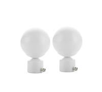 ZythrXLate Embouts décoratifs for tringles à Rideaux Rondes Creuses en Fer de 22/28 mm, Accessoires for tringles à Rideaux pour Tringle à Rideaux, Rail à Rideaux(White-22mm-A)