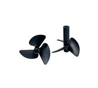 ZythrXLate Hélice de Bateau 1/2 Paires d'hélices de Bateau RC for pêche, appât, détecteur Poissons, Navire, 26 mm, 3 pales, Trou d'arbre intérieur(1 Pairs)