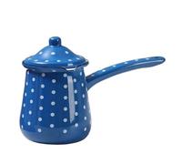ZythrXLate Marmite à Soupe en émail de 700 ML, Mini cafetière, Lait Chaud, café, Beurre, Lait, marmite à ébullition for cuisinière, Casserole à Lait pour la Cuisine, la Salle à Manger(Dark Blue)