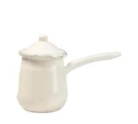 ZythrXLate Marmite à Soupe en émail de 700 ML, Mini cafetière, Lait Chaud, café, Beurre, Lait, marmite à ébullition for cuisinière, Casserole à Lait pour la Cuisine, la Salle à Manger(Beige)