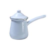 ZythrXLate Marmite à Soupe en émail de 700 ML, Mini cafetière, Lait Chaud, café, Beurre, Lait, marmite à ébullition for cuisinière, Casserole à Lait pour la Cuisine, la Salle à Manger(Blue)