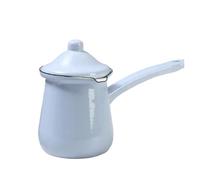 ZythrXLate Marmite à Soupe en émail de 700 ML, Mini cafetière, Lait Chaud, café, Beurre, Lait, marmite à Faire Fondre Le Lait for cuisinière pour la Cuisine, la Salle à Manger(Blue)
