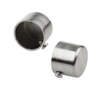 ZythrXLate Paire d'embouts métalliques for tringles à Rideaux de 28 mm, Supports muraux encastrés, Accessoires for Rideaux de fenêtre pour Tringle à Rideaux, Rail à Rideaux