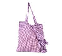 ZythrXLate Sac à provisions Plaid enduit ours coton remplissage imperméable fourre-tout réutilisable épicerie sac à provisions léger(Color2)